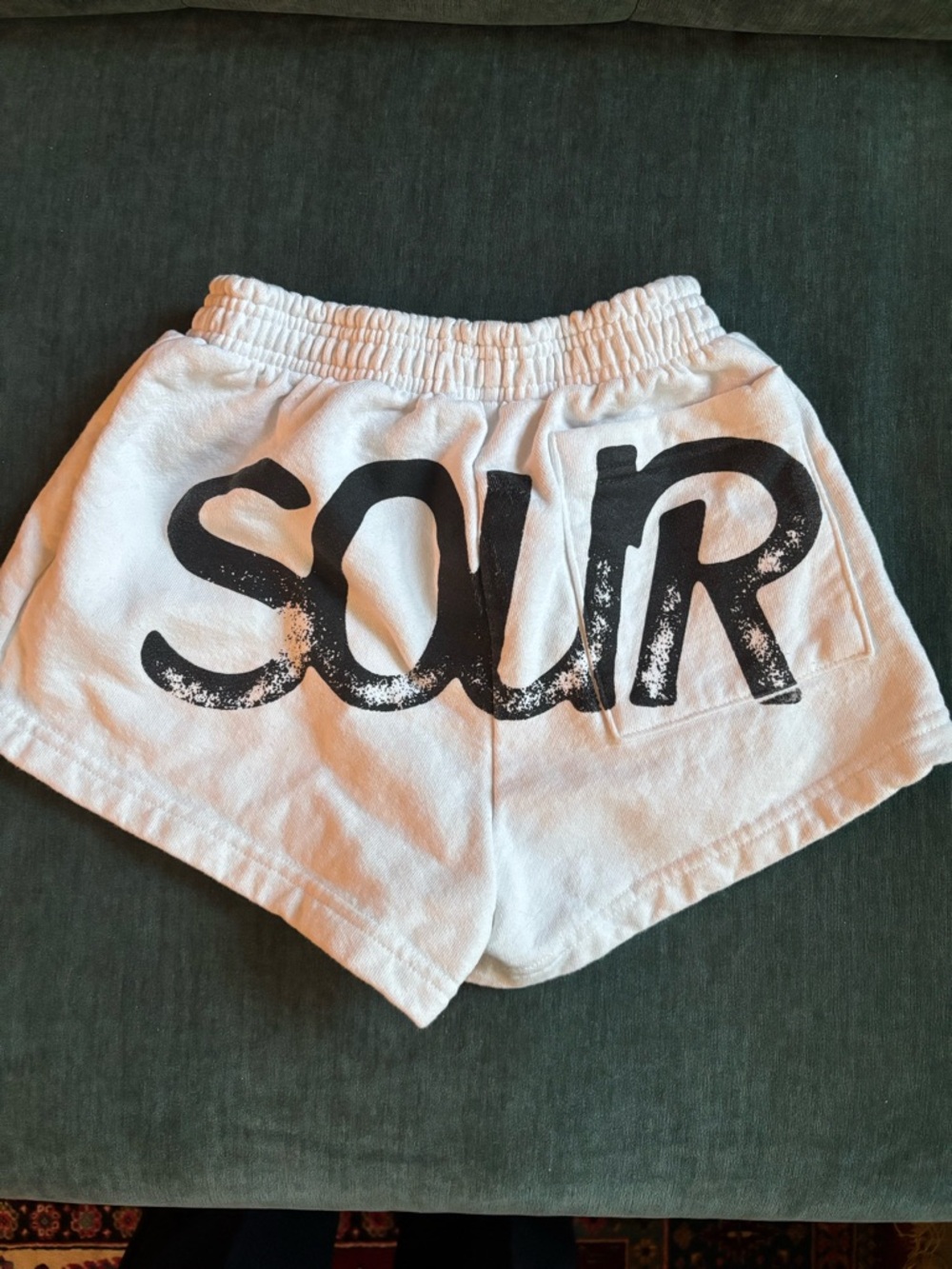 Olivia Rodrigo white SOUR shorts